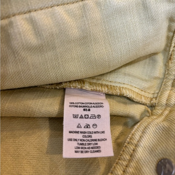 Free People Rumors Denim Jacket in Light Yellow - Picture 4 of 5